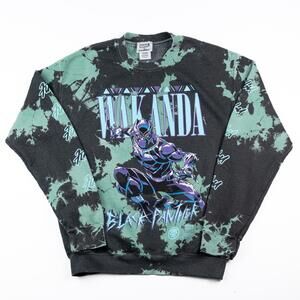 Marvel FUBU Black Panther Wakanda Sweatshirt Mens M Tie Dye Graphic